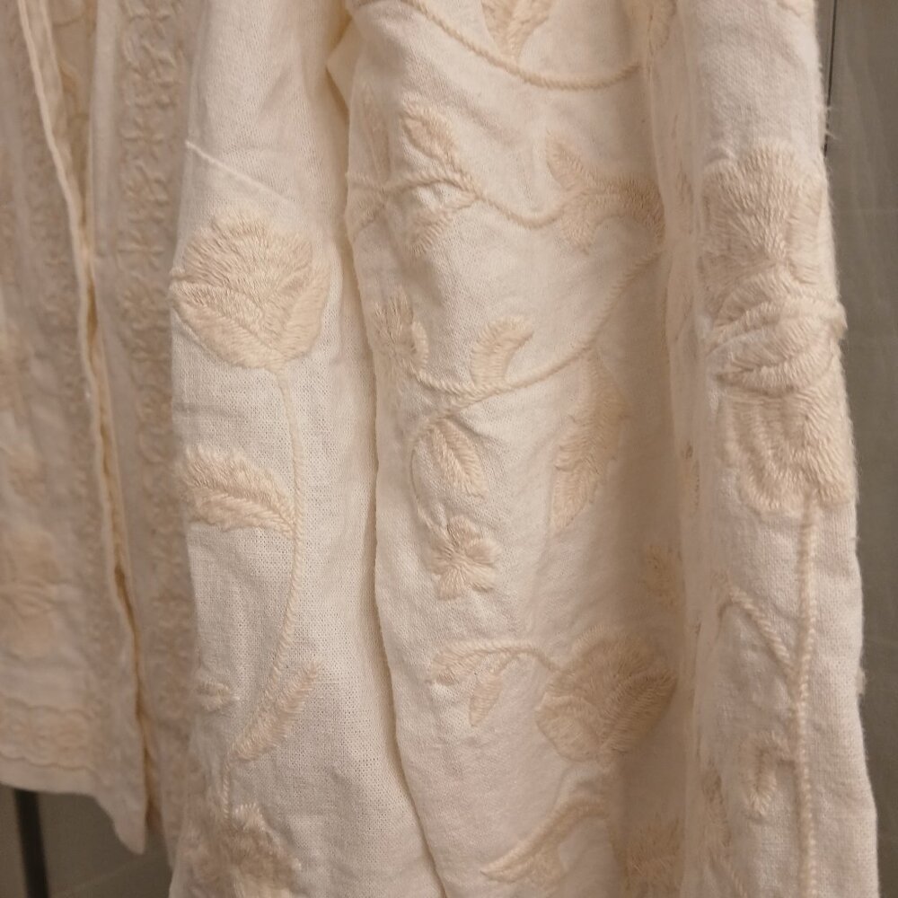 ZARA Embroidered Cream Jacket - Picture 5 of 12